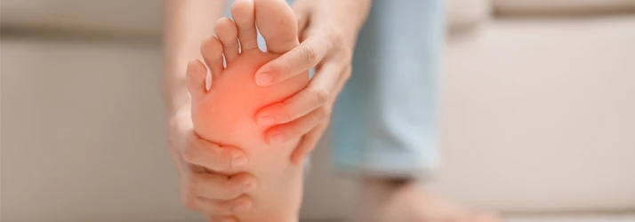 Chiropractic San Antonio, TX Woman with Neuropathy Pain Foot