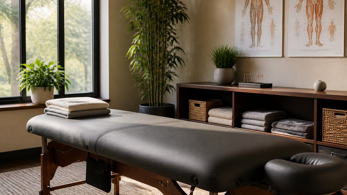 Infographic outlining the step-by-step process of finding acupuncture for nerve pain in San Antonio clinics.